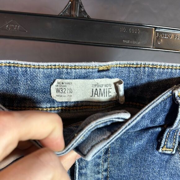 Distressed Blue Denim Jeans - Picture 2 of 5